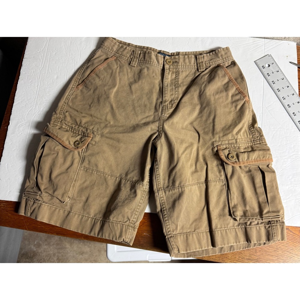 Polo Ralph Lauren Kids Khaki Cargo Shorts Tan Chino Size 20 CottonUtility Pocket